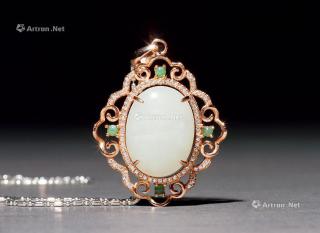 【和田玉镶嵌吊坠】拍卖品