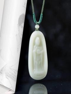 翡翠星汉化组圈内都在戴的观音和田玉项链✨本命年戴它超安心