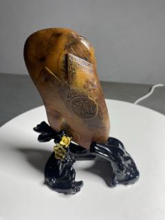 和田玉独子黄沁钟馗,料子油润皮色老熟做工精细,值得收藏的一款高货